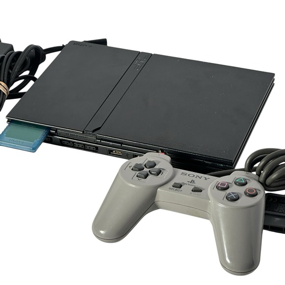 PlayStation 2‎ PS2 Slim Console SCPH-79001 +Og Controller + Cords + Memory Card - Picture 1 of 8